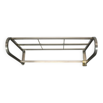 1930s Bauhaus chrome wall-mounted coat rack