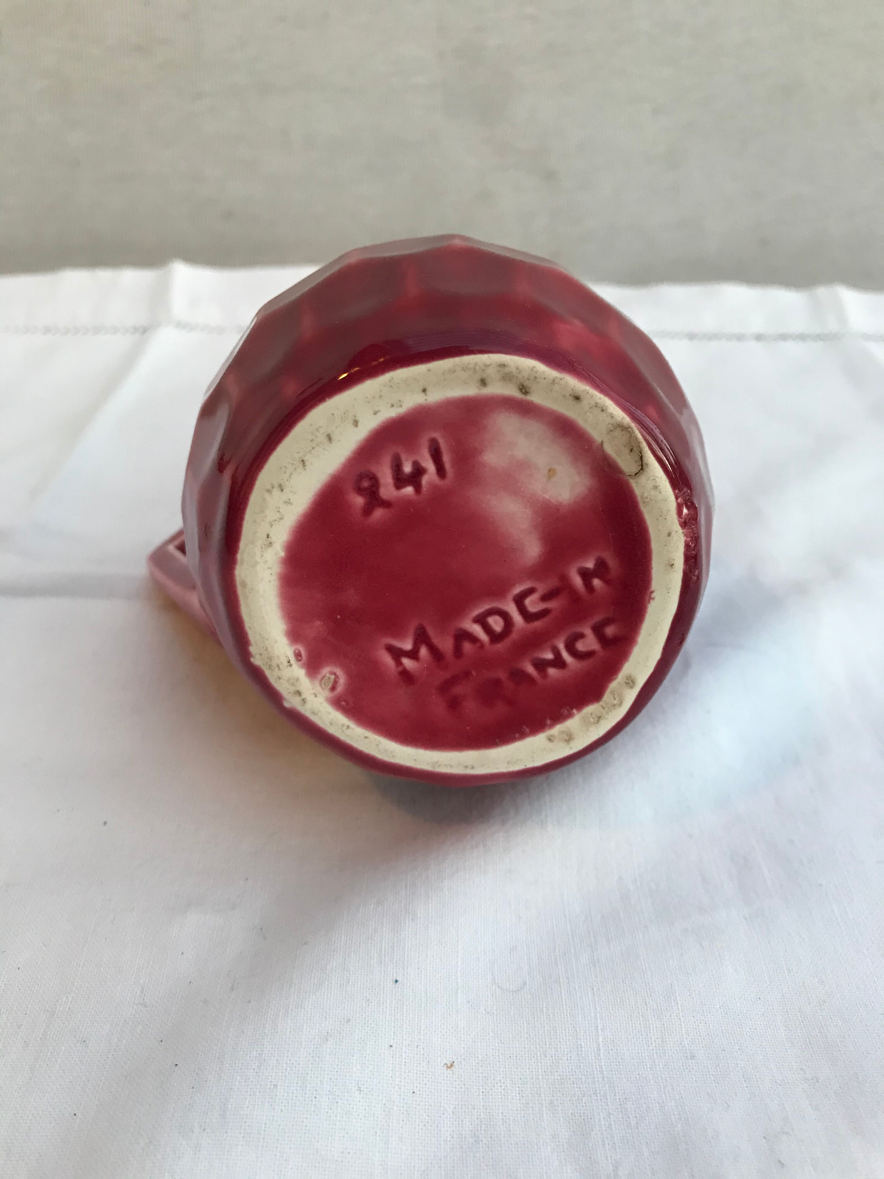 Former art deco red ceramics pitcher