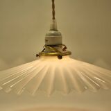 Opaline glass pendant light