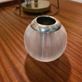 Antique Victorian Glass and Silver Matchpot 1897