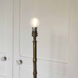 Vintage tripod brass floor lamp bamboo decoration