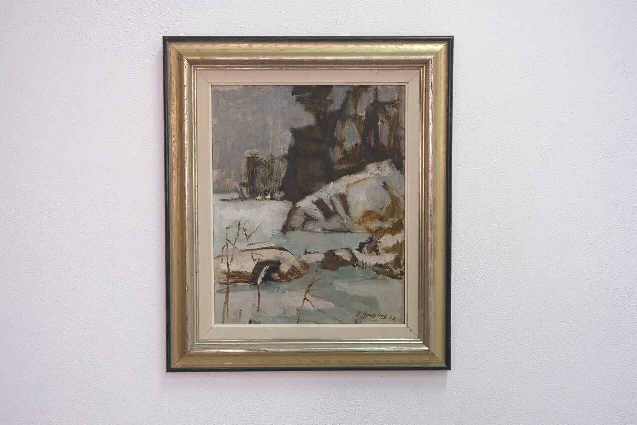 Bertil Landelius (1912-1985), Swedish Modern Oil Painting, 1962