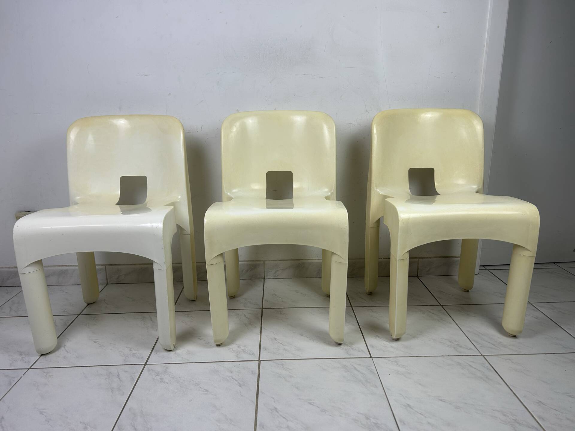 3x vintage Universale chair Joe Colombo Kartell