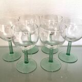 Set 6 vintage balloon glasses from Alsace