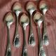 Six small Christofle model Marly spoons in silver metal