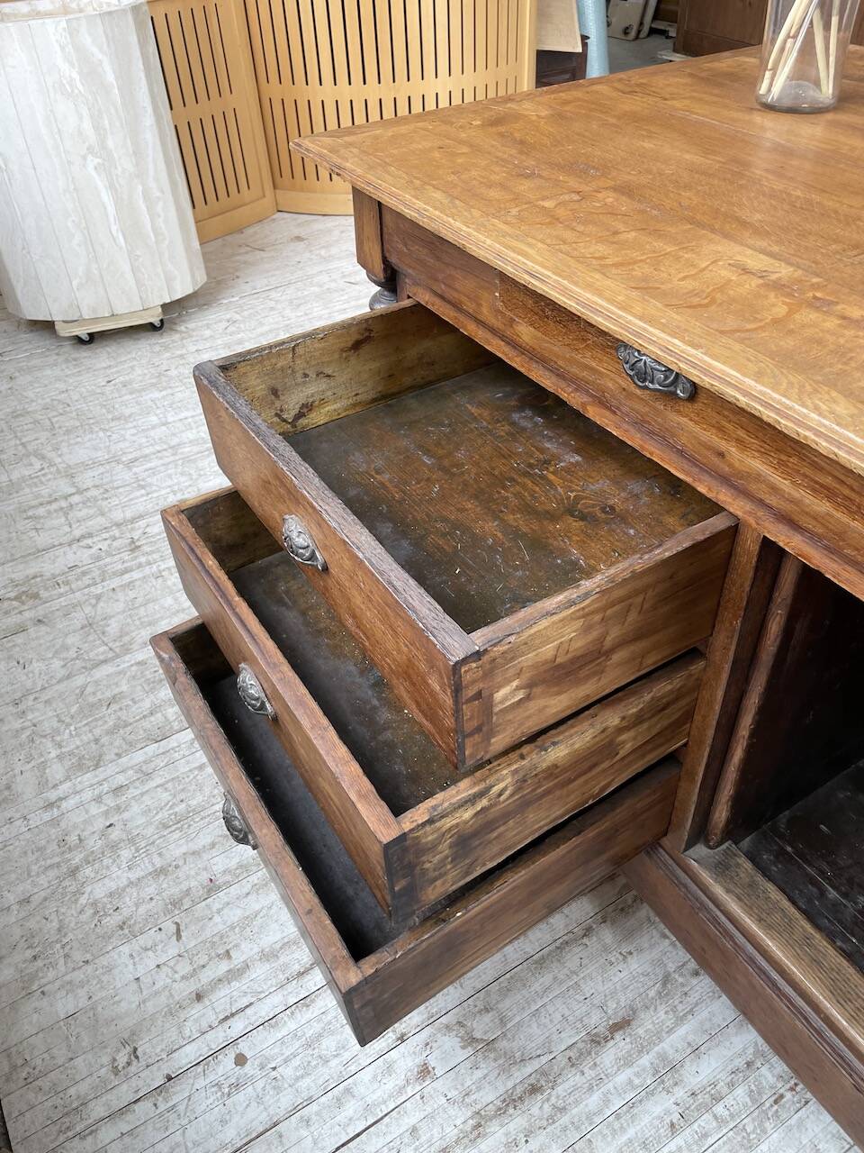 Comptoir en chêne drapier chêne 1900