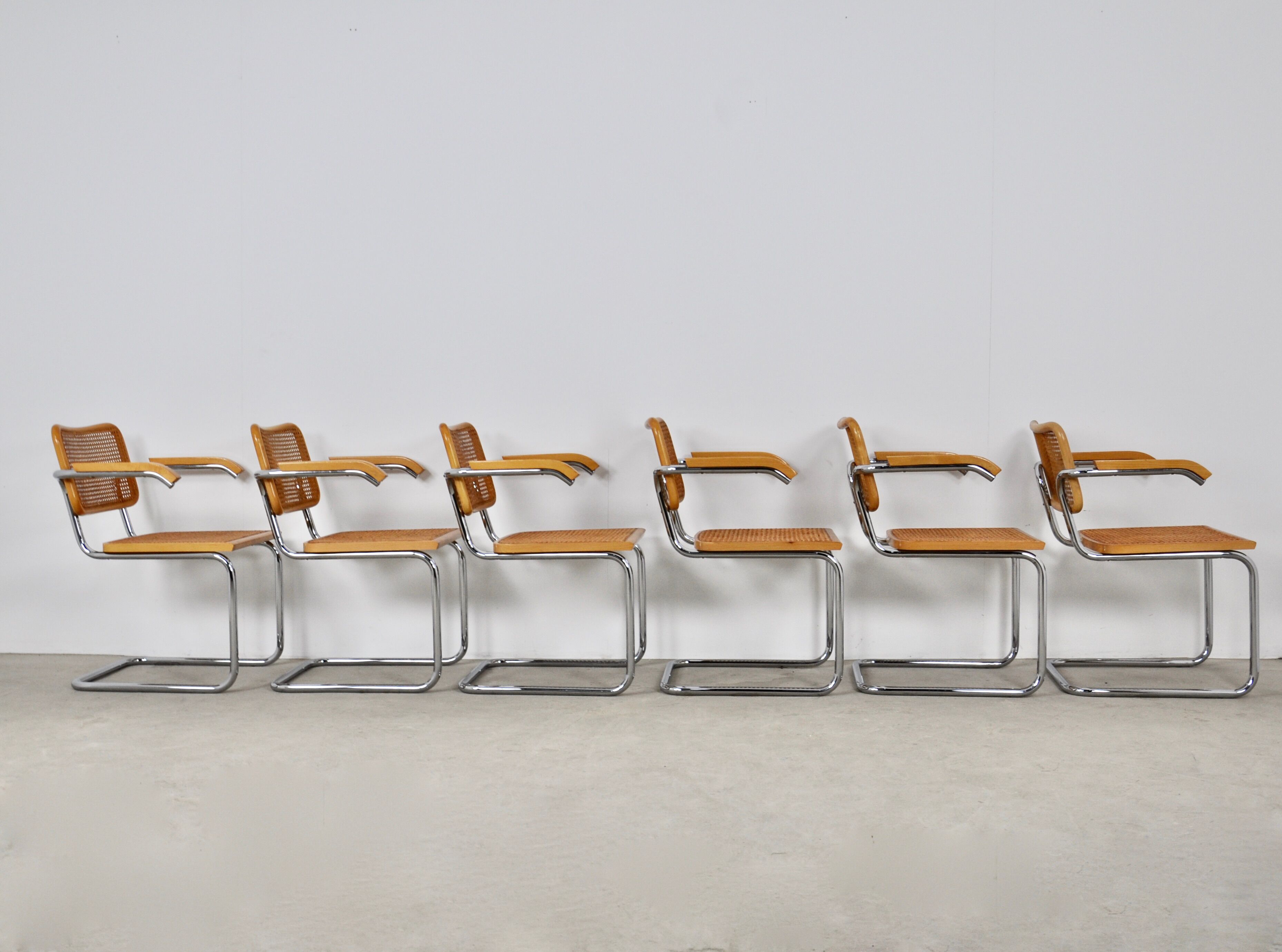 Set of 6 armchairs B64 by Marcel Breuer