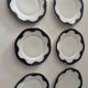 Set of 6 antique Haviland Paris porcelain plates.
