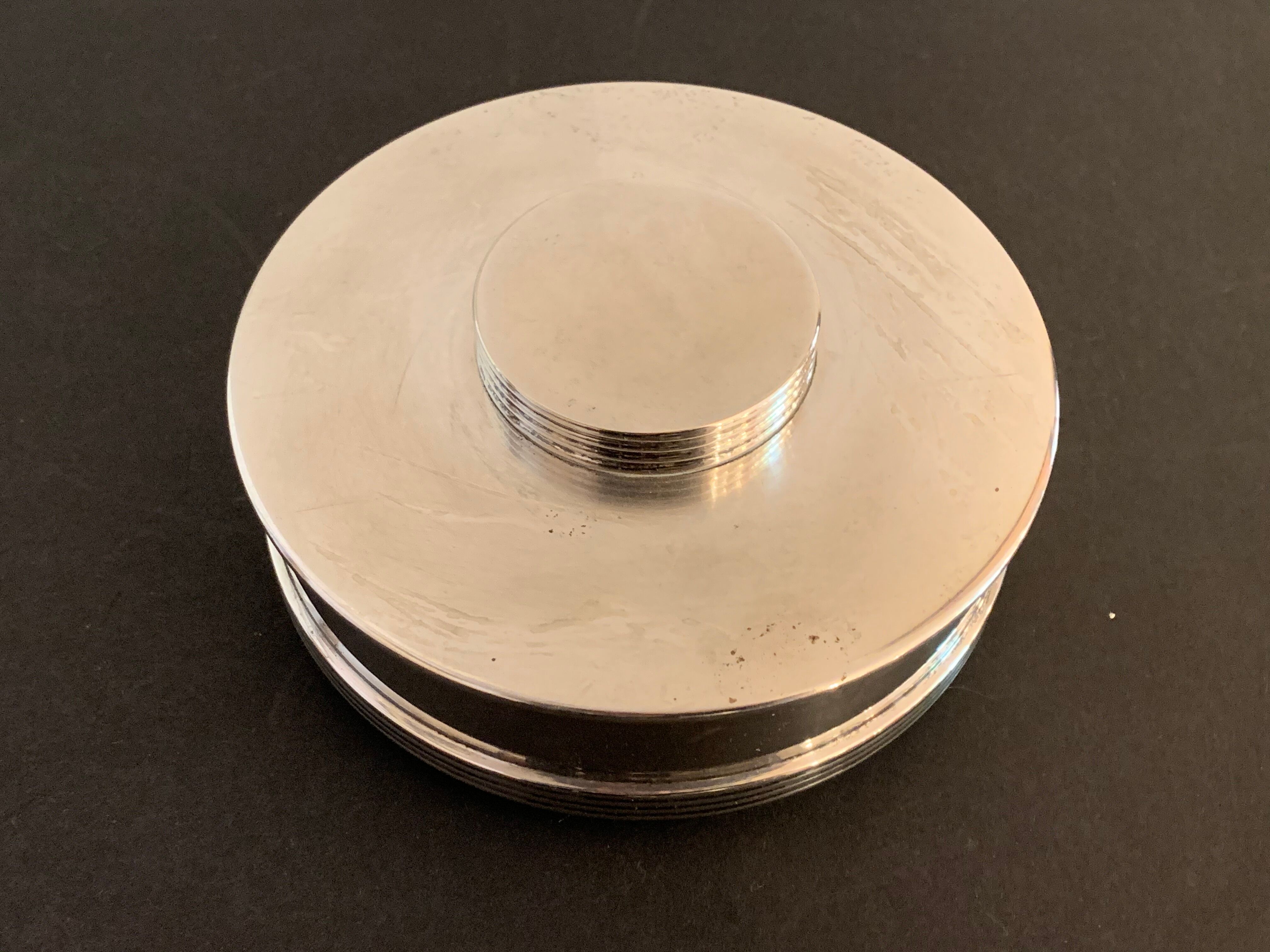 Christian Dior box with silver metal lid