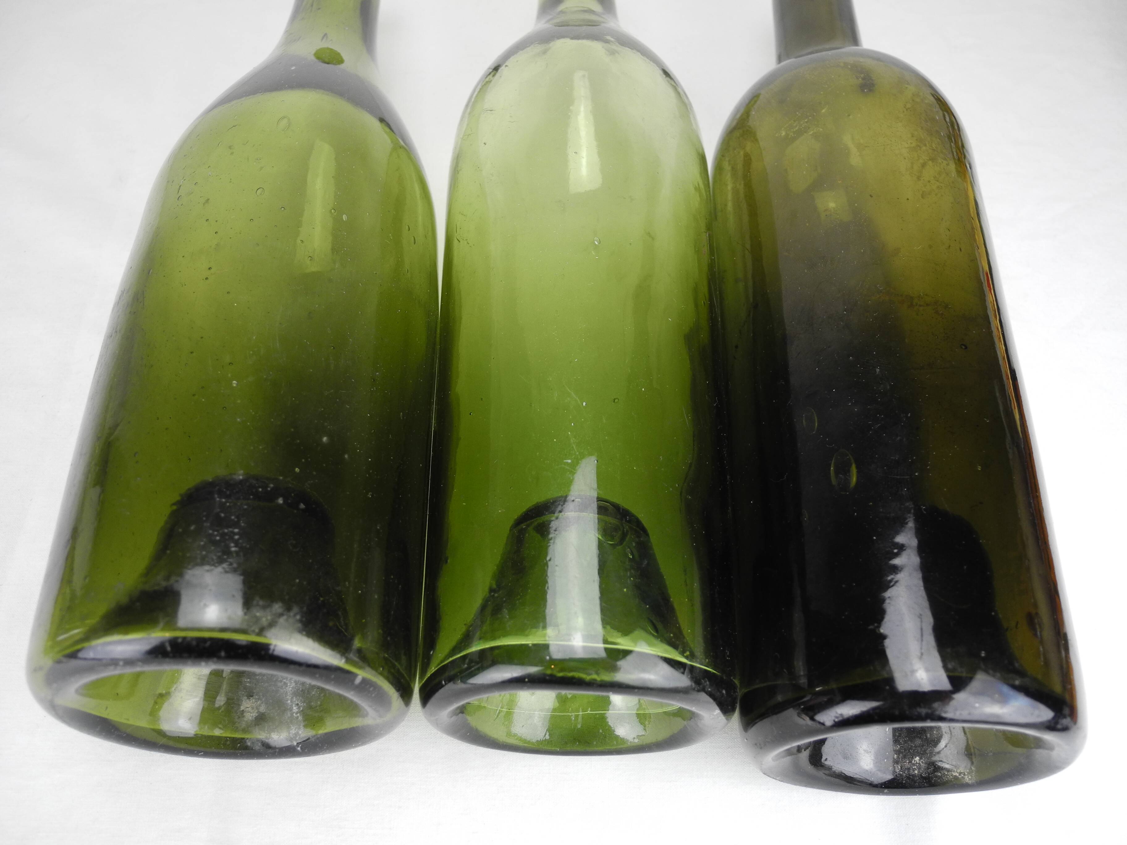 old wine bottles blown glass antique french wine bottles