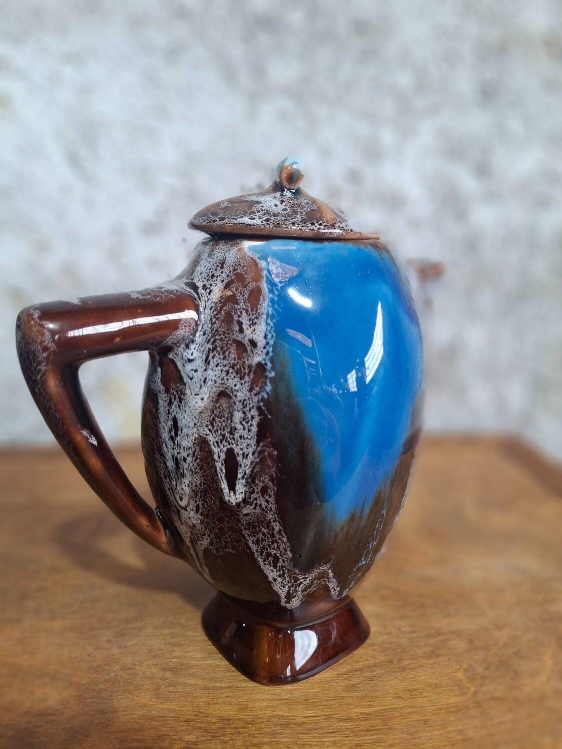 Art Deco coffee service Vallauris cobalt blue flambe glaze – 15 pieces