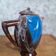 Art Deco coffee service Vallauris cobalt blue flambe glaze – 15 pieces