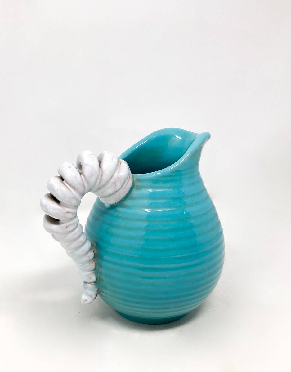 Mid-Century Modern Ceramic Pitcher signed Alexander, Belgium, 1950s