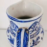 Blue and white pitcher