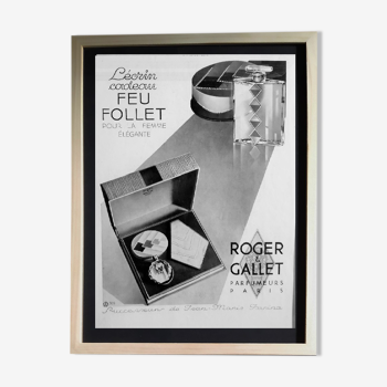 Publicité pour un parfum de " Roger & Gallet " 1930's