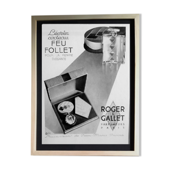 Advertisement for a perfume from "Roger & Gallet" 1930's