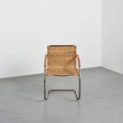 D42 tubular steel and cane armchair, Tecta, Germany, circa 1980
