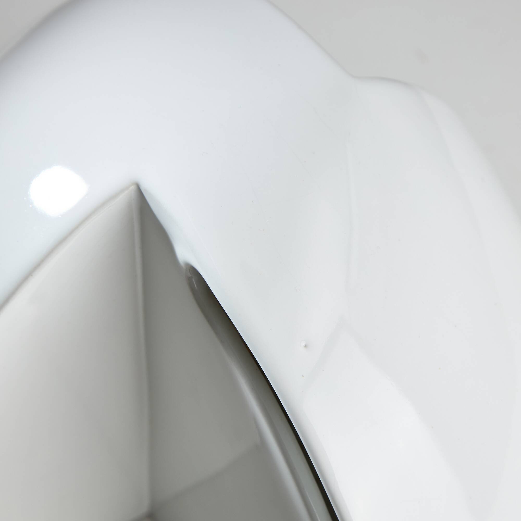 Perdomello 70 White Ceramic Hemisphere Lamp, 1970s