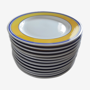 Set de 12 grandes assiettes en céramique italienne