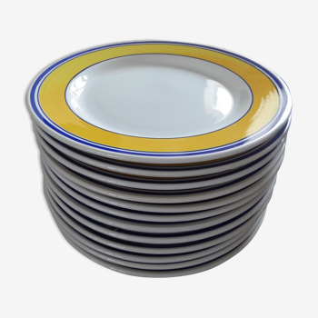 12 large Italian ceramic plates