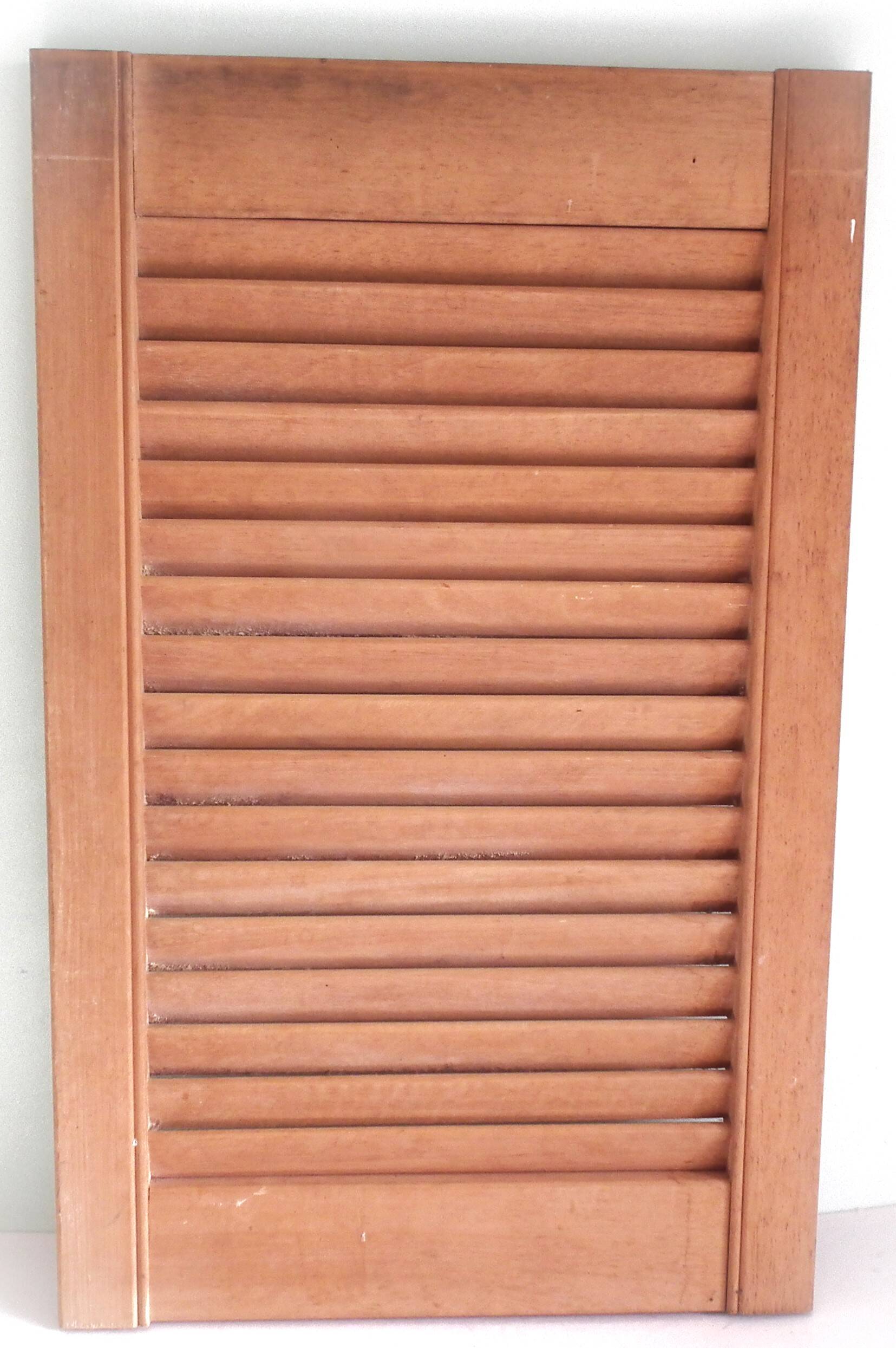 A set of six pine shutter panels