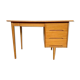 Modernist desk in light chene vintage
