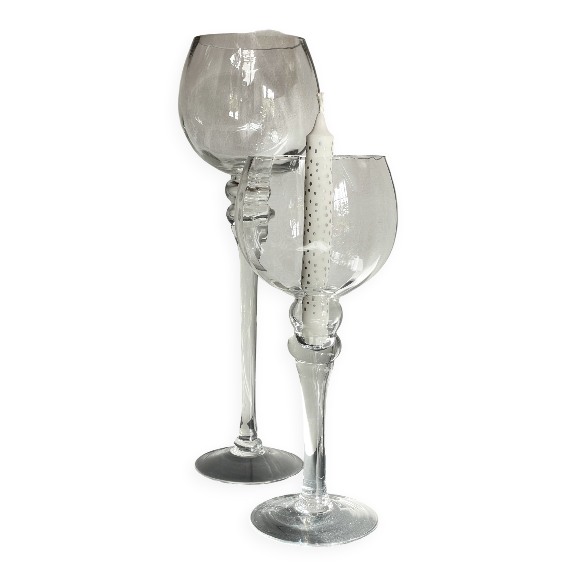 Bougeoirs xl crystal vintage candle holders