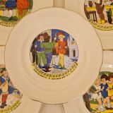 Dessert plates nursery rhymes of digoin and sarreguemine