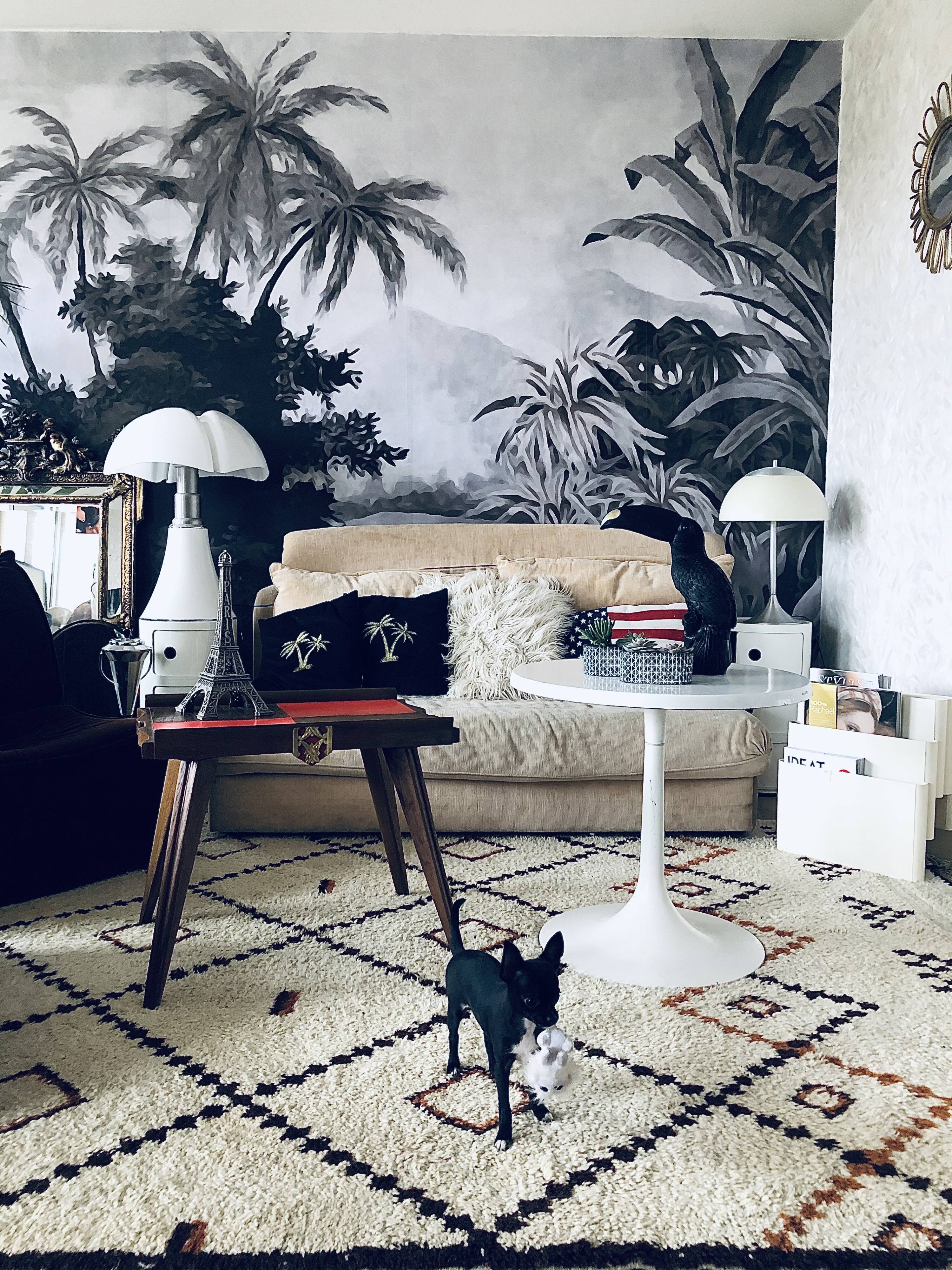60s checkerboard coffee table