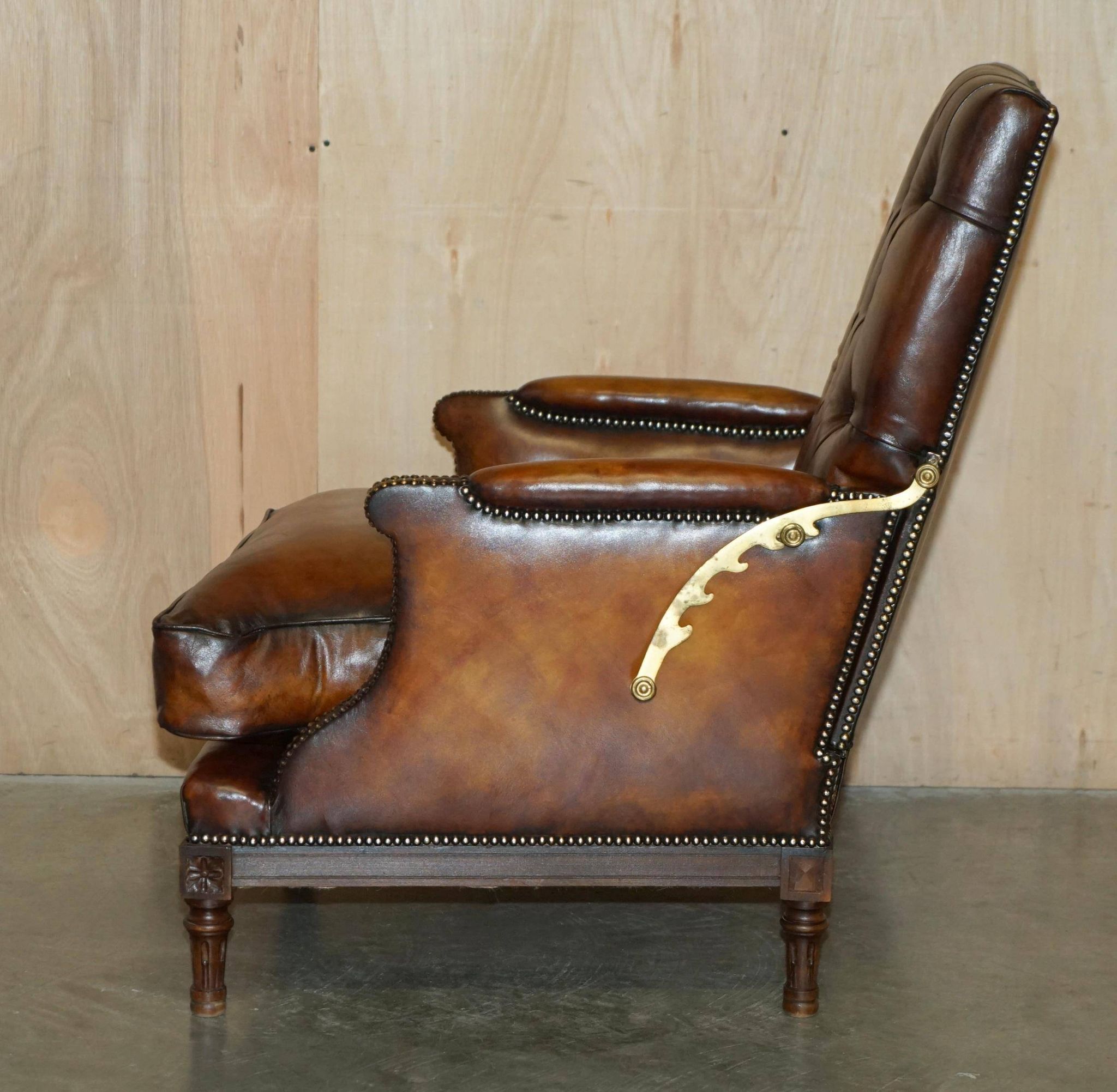 Chesterfield Club Armchair in Hand-Dyed Leather