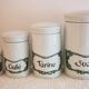 4 Louroux porcelain kitchen pots