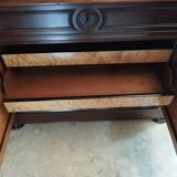 Victorian chest of drawers with white marble top
