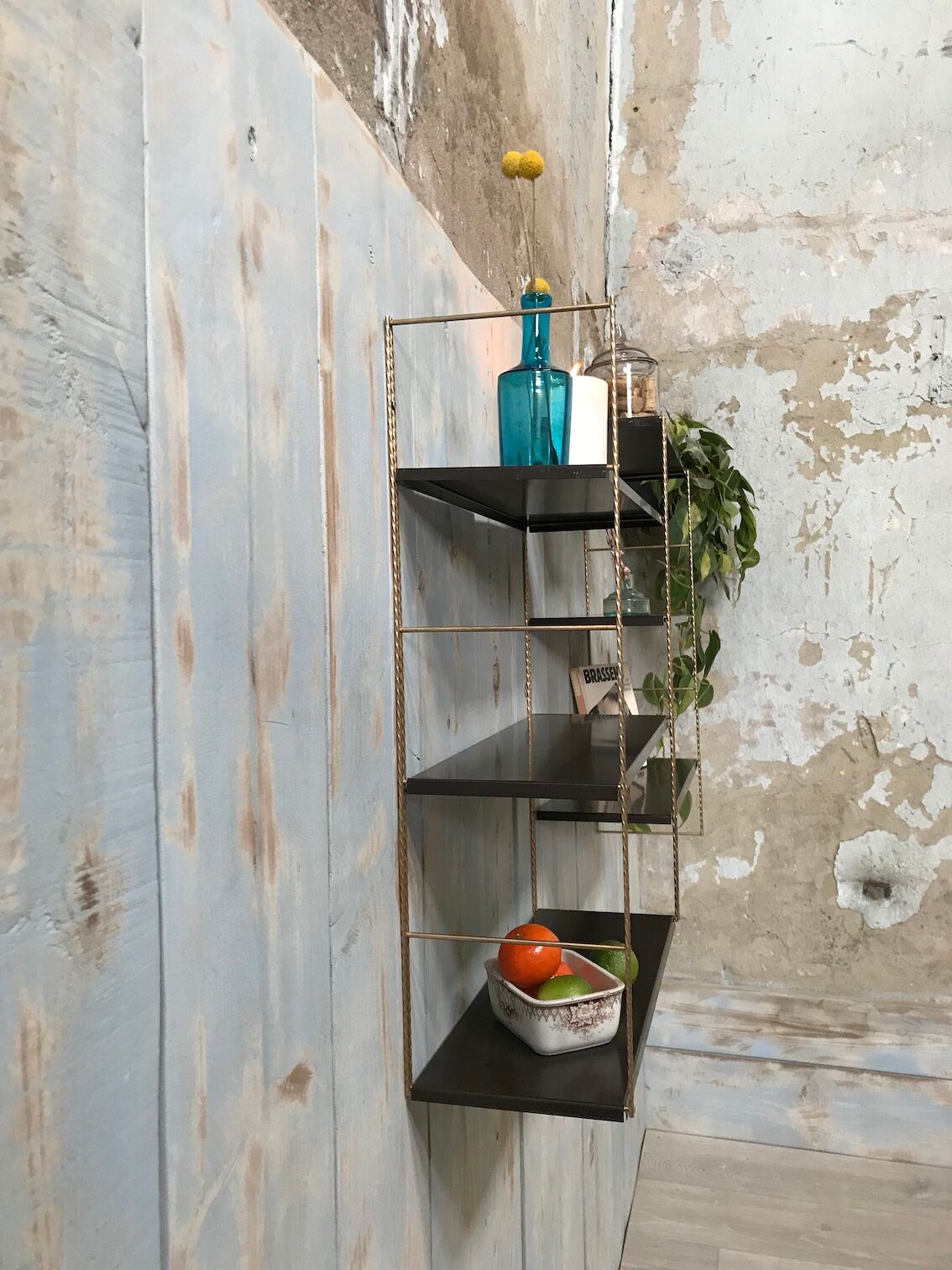 Metal thong shelf