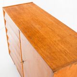 Vintage sideboard. Oak wood, drawers and door. France, 1960s