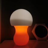 Lampe champignon unique en verre 1970