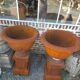 Medical vases with cast iron bases (the pair)