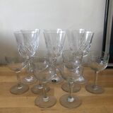 Lot of 12 crystal glasses