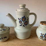 Teapot, sugar bowl and coffee pot