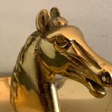 Horse-headed brass ashtray