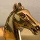 Horse-headed brass ashtray