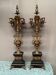 Paire de grands chandeliers de style Renaissance. Marbre. Bronze massif.