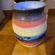 Hand-turned glazed terracotta vase