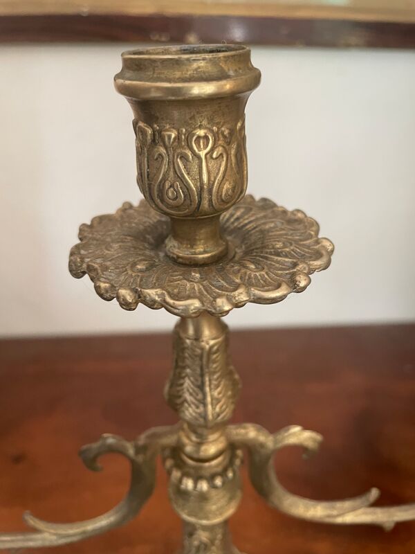Ancien Chandelier en laiton massif