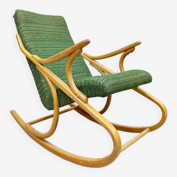 Rocking-chair vintage en bois courbé