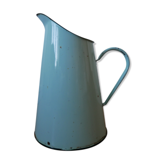 Blue enamelled metal broc