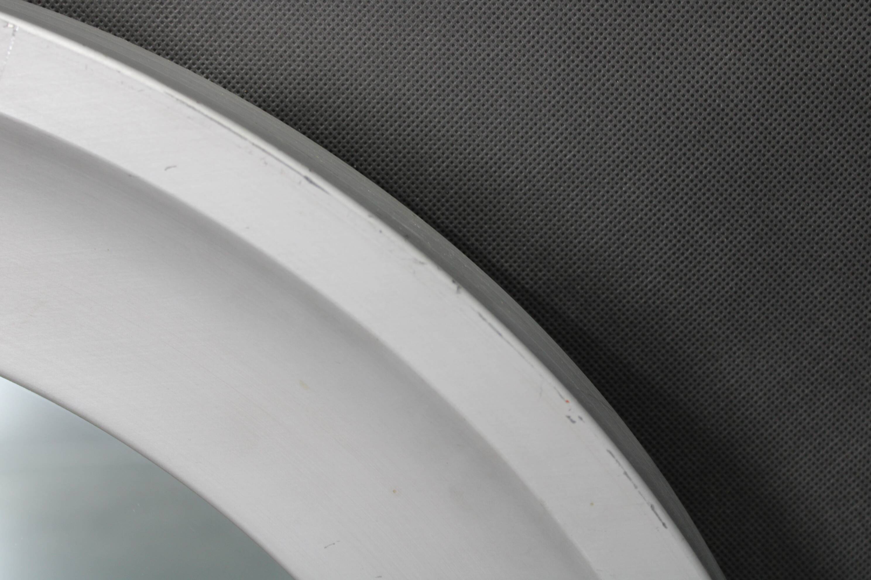 1970s Italian Round Aluminium Mirror