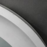 Miroir rond en aluminium, Italie années 1970