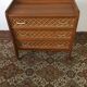 Commode en rotin années 50