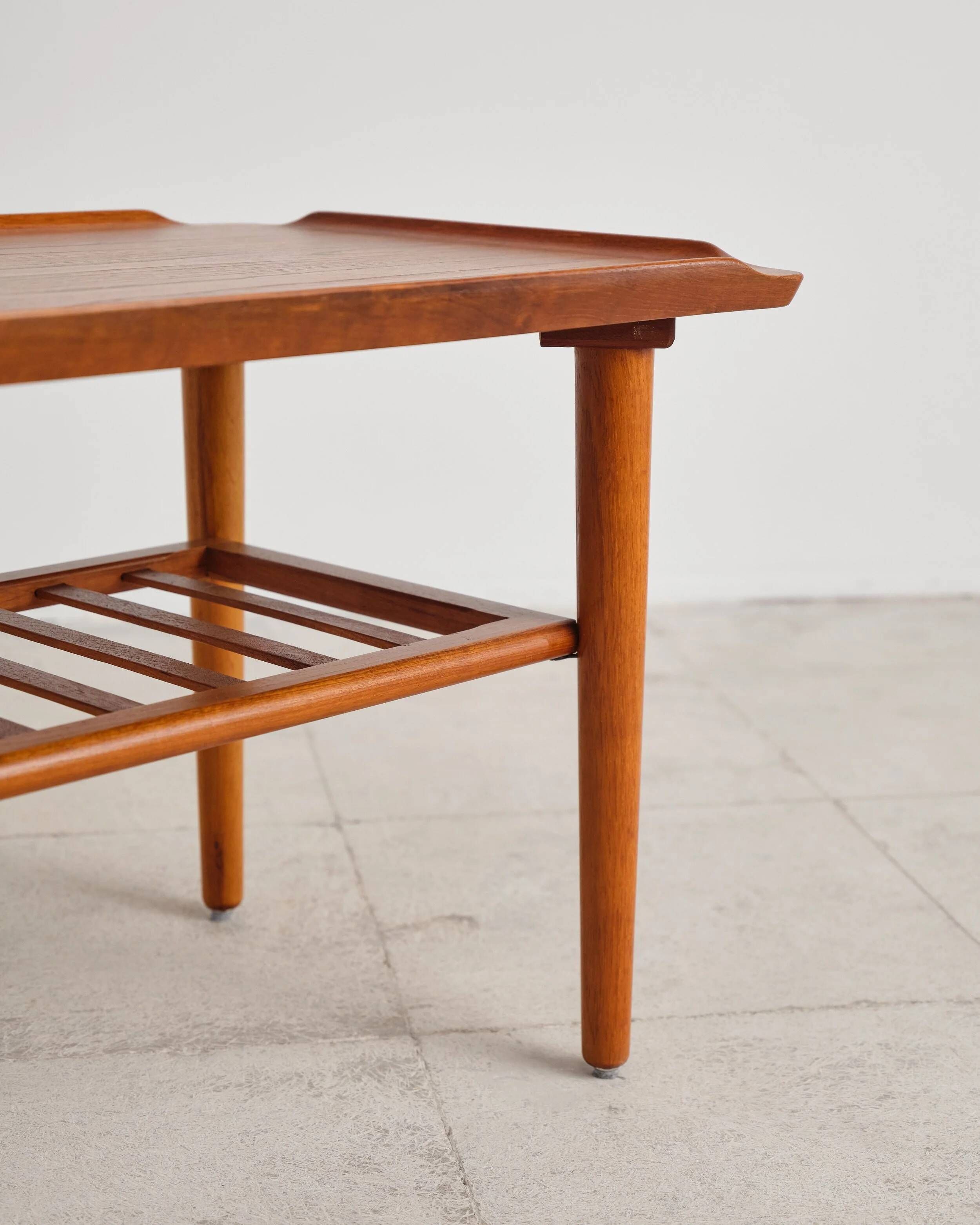Teak coffee table by Holger Georg Jensen for Kubus, Denmark, 1960s.