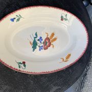 Set of two dishes, one with cakes and a hand-painted serving dish mill of wolves hamage Ceres